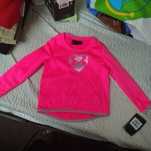Under Armour Neon Pink Heart Logo Shirt